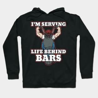 Biker Male I'm Serving Life Behind Bars Hoodie